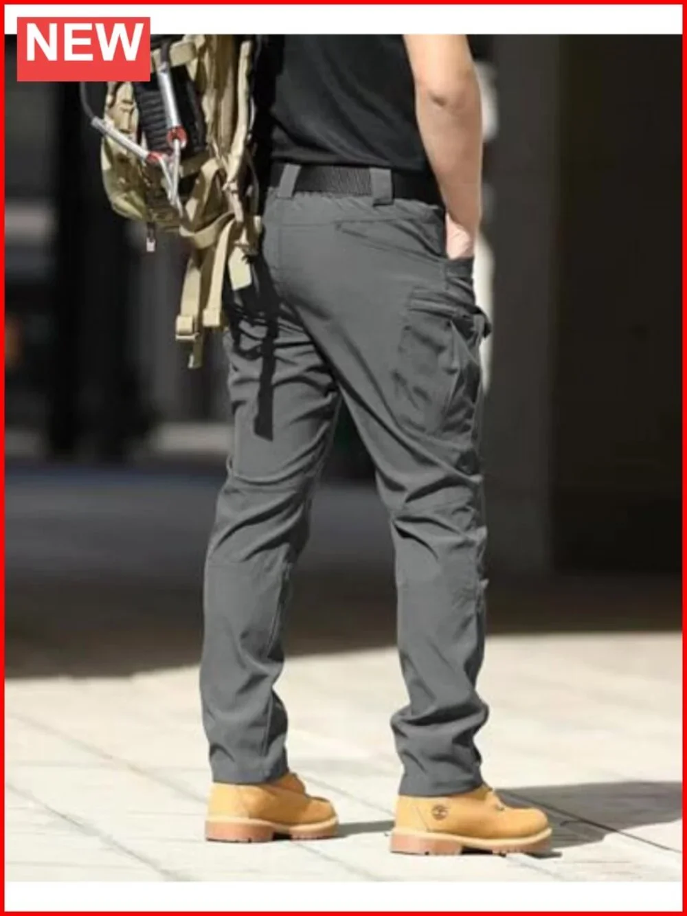 Men's Tactical Cargo Pants Stretch Waterproof for Hiking Work Multi Pockets